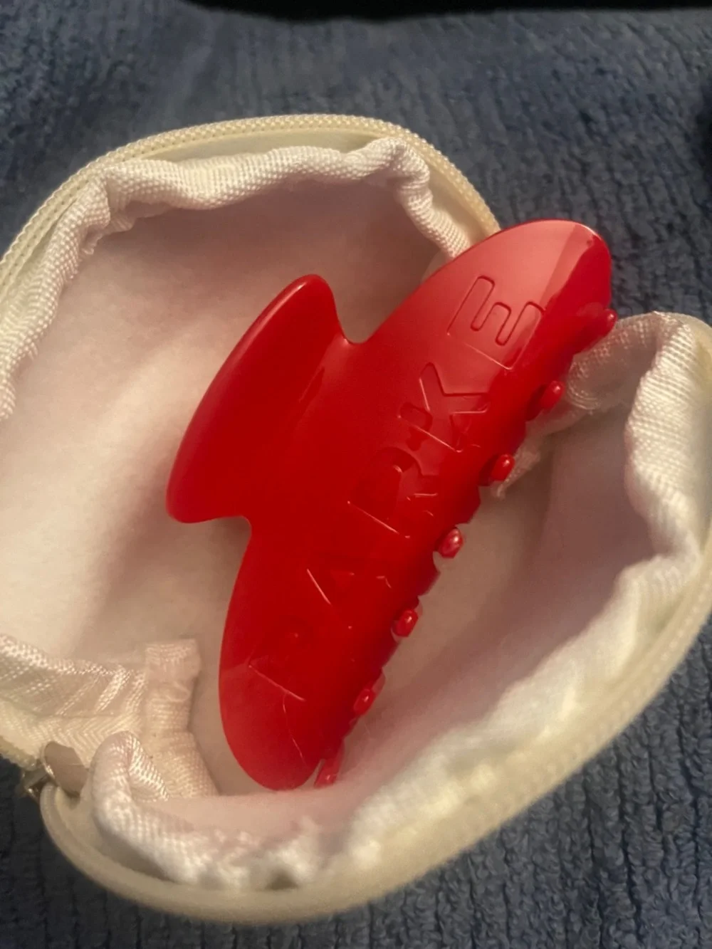 PARKE CRIMSON RED CLAW CLIP WITH PARKE COIN POUCH NEW IN PACKAGE